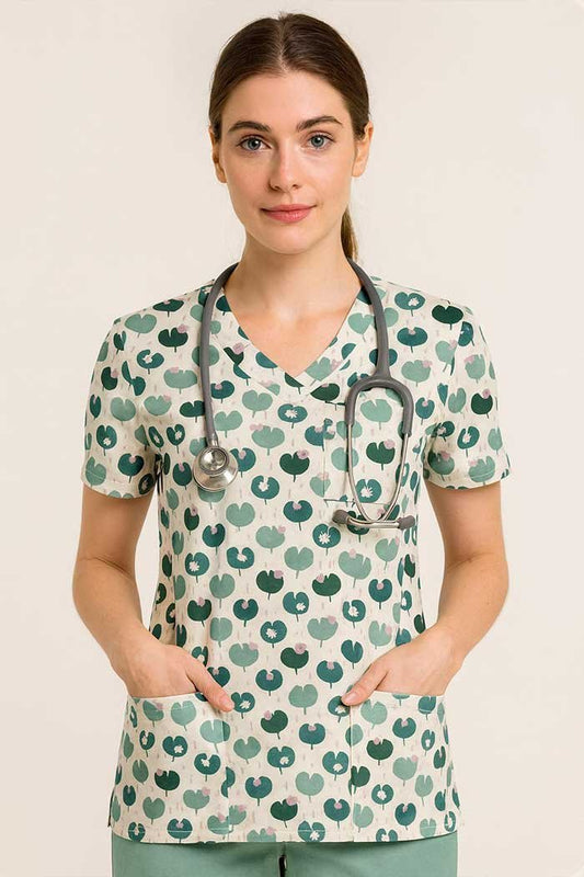 Let’s Be Frogs Together Top – Scrubs for Clinic & Hospital