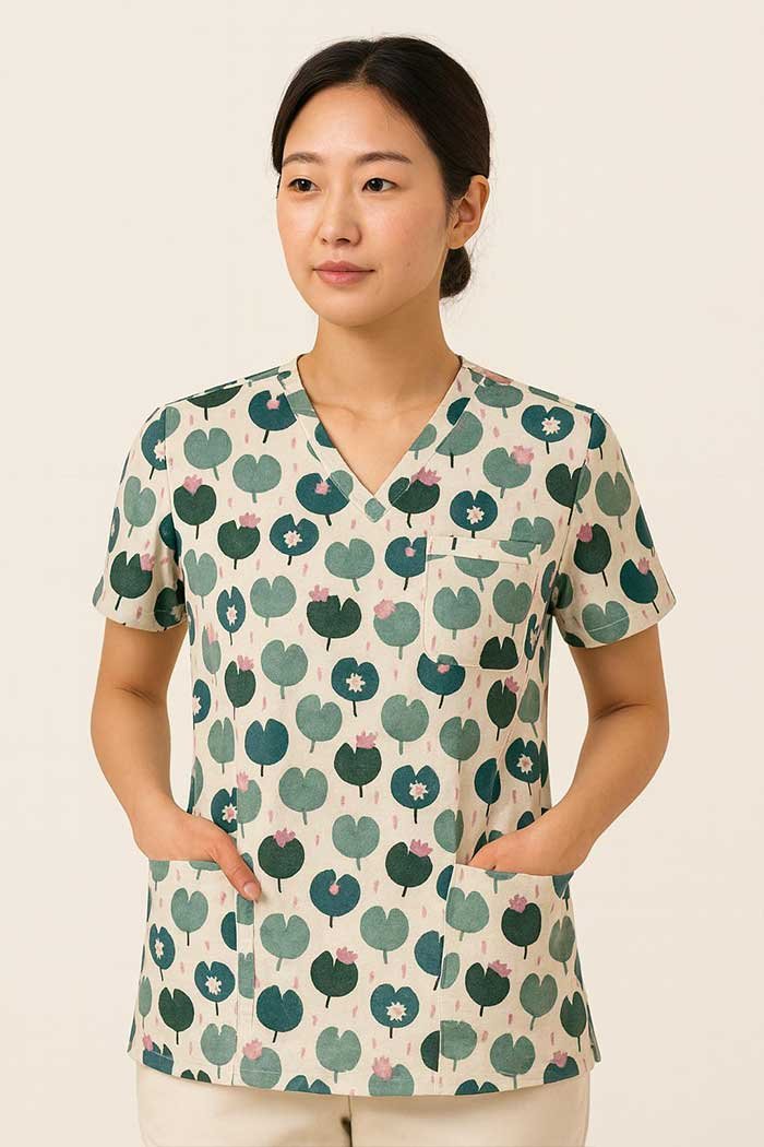 Let’s Be Frogs Together Top – Scrubs for Clinic & Hospital