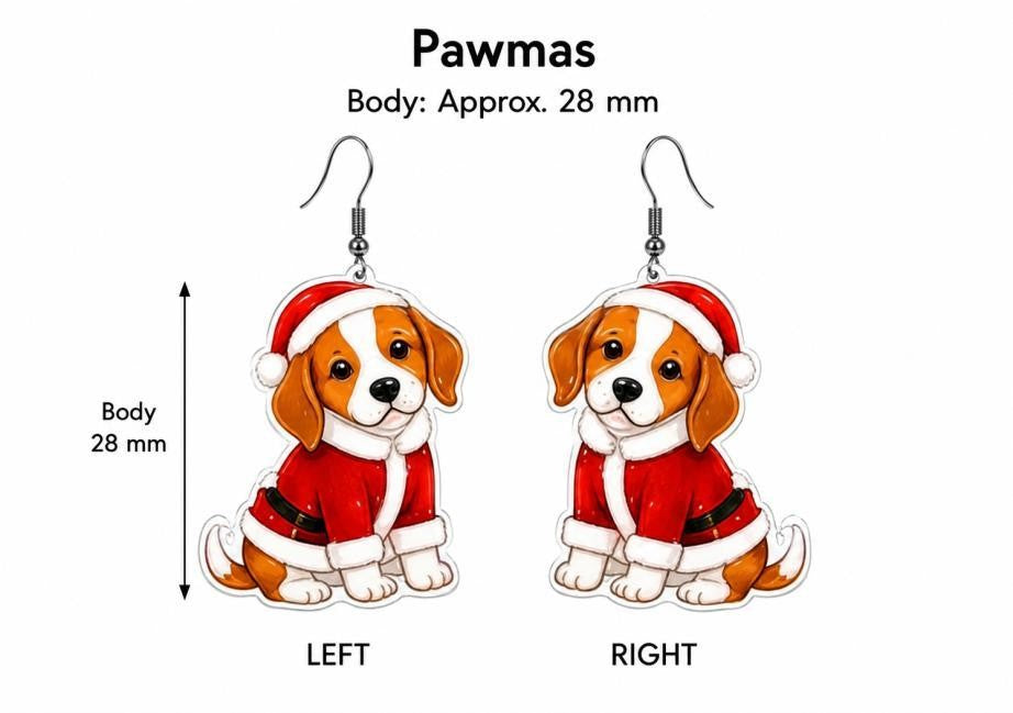 PawMas (Earrings plus Hair Claw)