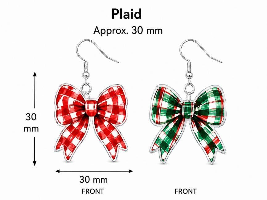 Plaid (Earrings plus Hair Claw)