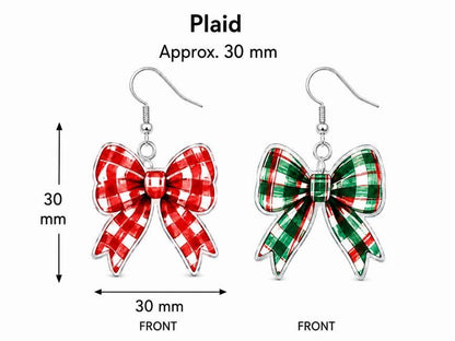 Plaid (Earrings plus Scrunchie)