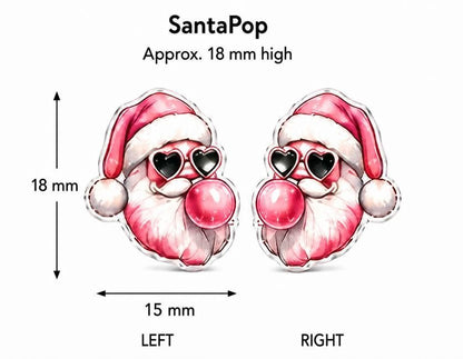 SantaPop (Earrings plus Scrunchie)
