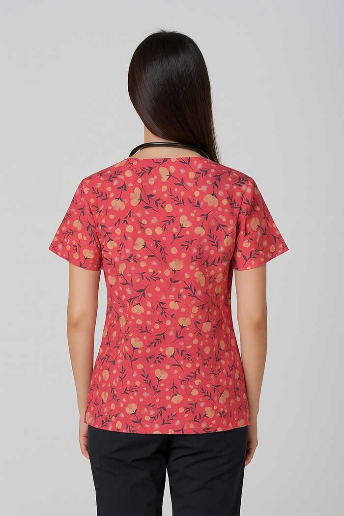 Peach Pluff Scrub Top - Scrubs for Clinic & Hospital